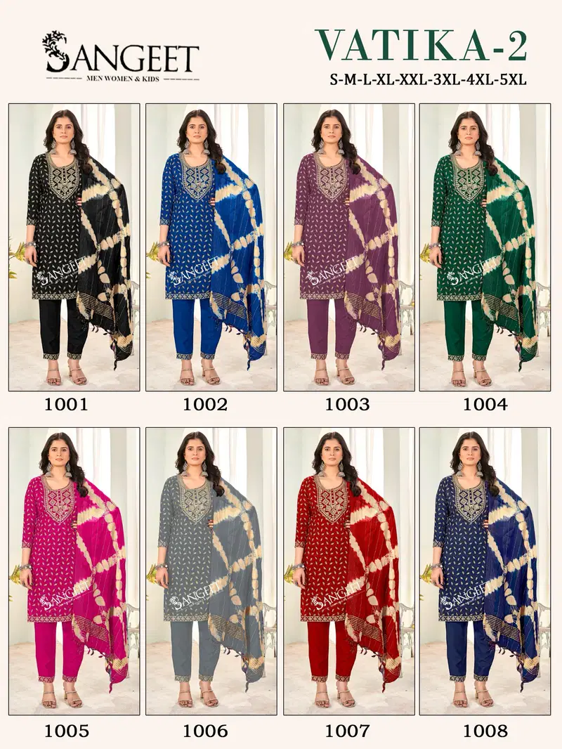 Vatika 2 By Sangeet Rayon Printed Kurti With Bottom Dupatta Orders In India